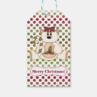 Polar Bear Polkadot Reversible Christmas Gift Tags