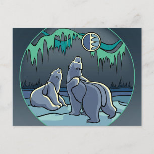 Polar Bear Postcard Native Bear Art Postcards