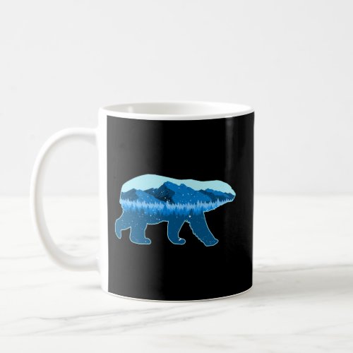 Polar Bear Print Landscape _ Save The Polar Bear Coffee Mug