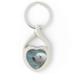 Polar Bear Profile Keychain