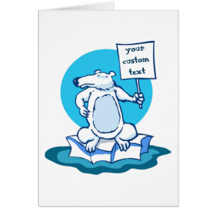 polar bear protest global warming funny cartoon