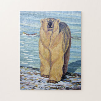 Polar Bear Puzzle Personalized Polar Bear Art Gift