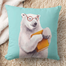 Polar Bear Reading Art – Book Lover