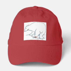 Polar Bear red performance cap