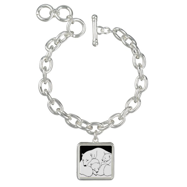Polar Bear Ring Mother & Cubs Bear Jewelry Charm Bracelet (Product)