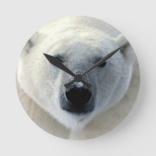Polar Bear Round Clock