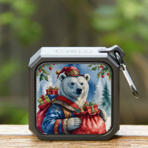 Polar Bear Santa Christmas Design Bluetooth Speaker