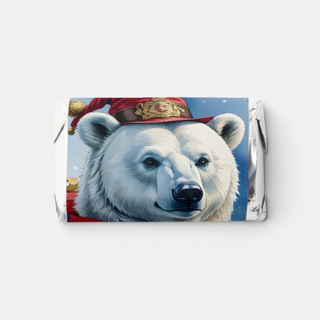 Polar Bear Santa Christmas Design Hershey's Miniatures (Front)