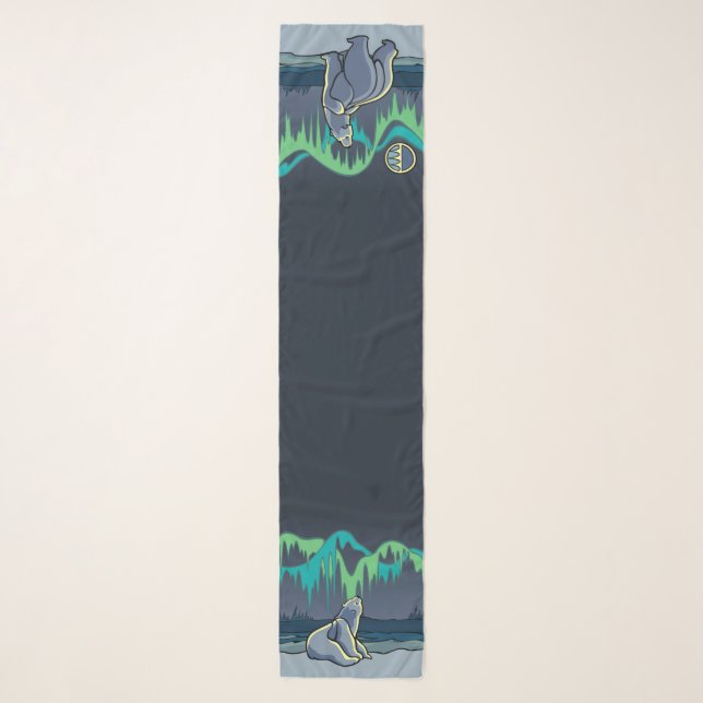 Polar Bear Scarf Baby Bear Scarves Wildlife Gifts (Front)