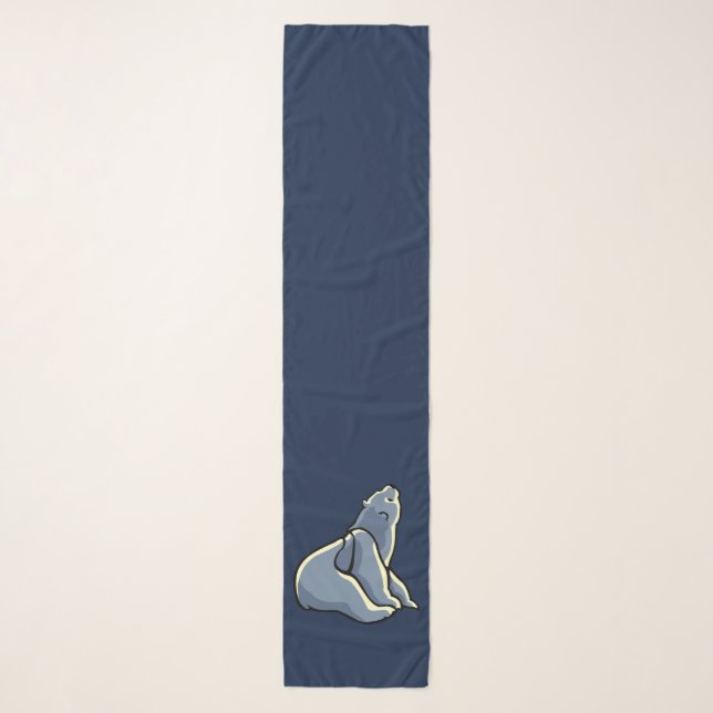 Polar Bear Scarf Baby Bear Scarves Wildlife Gifts (Front)