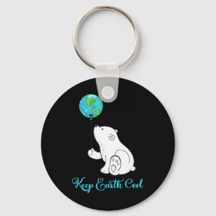 Polar Bear Shirt Earth Day Gift Everyday Hour Keychain