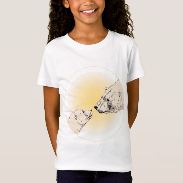 Polar Bear Shirt Girl's Baby Bear Shirts & Gifts (Front)