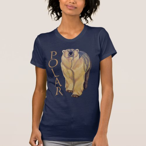 Polar Bear Shirts Plus Size Bear Art Ladys Shirts