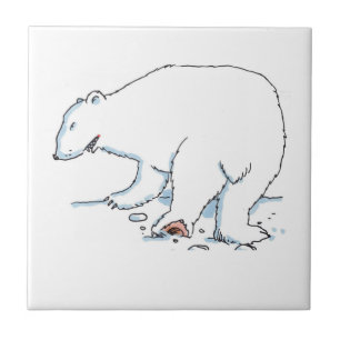 Polar Bear small ceramic tile