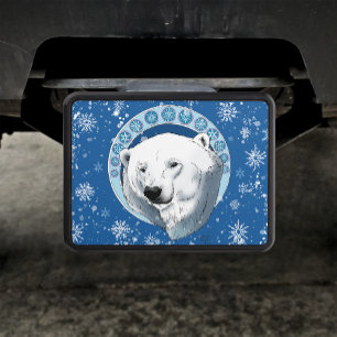 Polar Bear Snowflake Hitch Cover