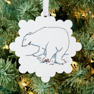 Polar Bear snowflake paper ornament Card