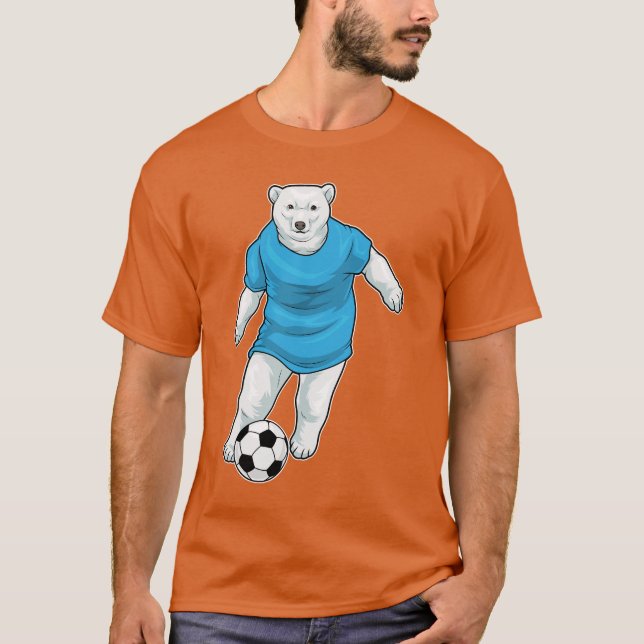 Polar bear Soccer player Soccer T-Shirt (Front)