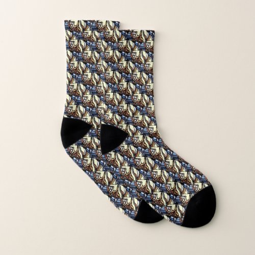 Polar Bear Socks Tribal Bears Socks Custom