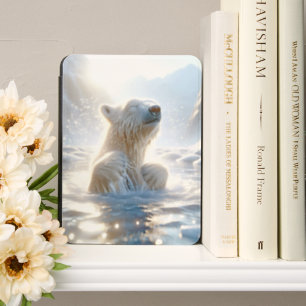 Polar Bear Splashing In Arctic Water Kindle Cover