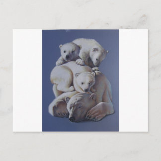 Polar Bear Stack Postcard
