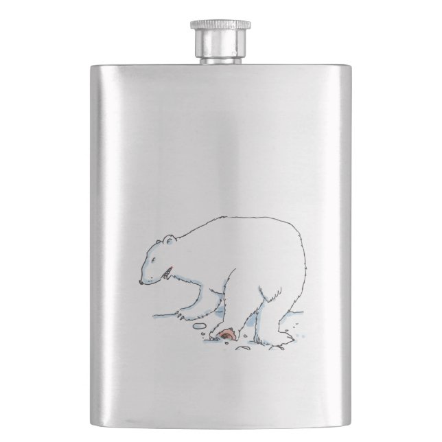 Polar Bear stainless steel flask (Front)