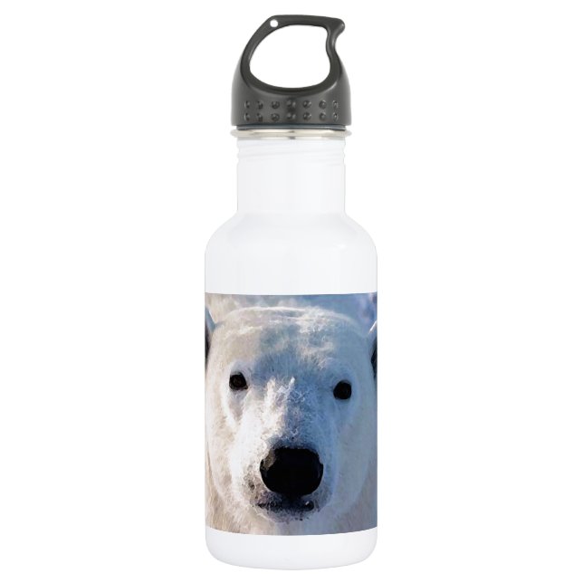 Polar Bear Stainless Steel Water Bottle (Front)