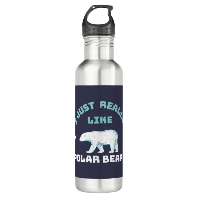Polar Bear Stainless Steel Water Bottle (Front)
