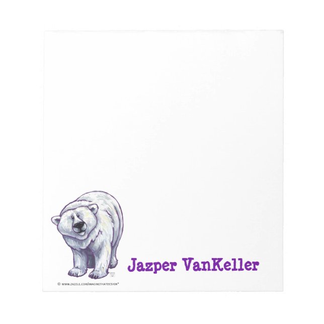 Polar Bear Stationery Notepad (Front)