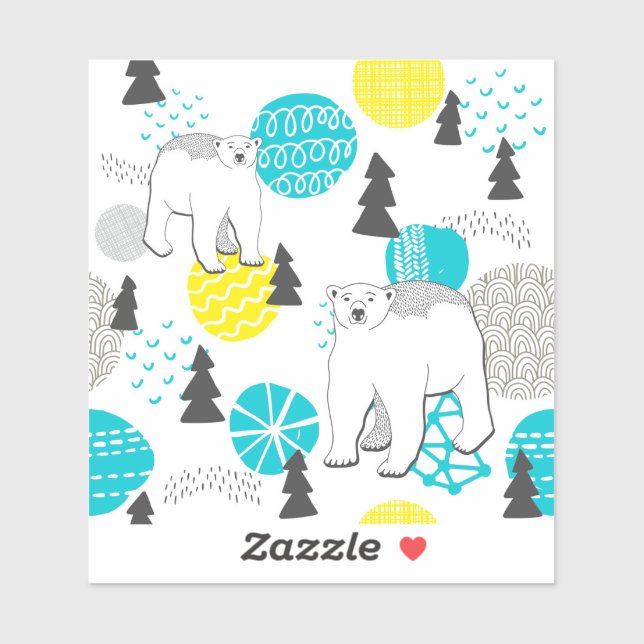 Polar bear sticker (Sheet)