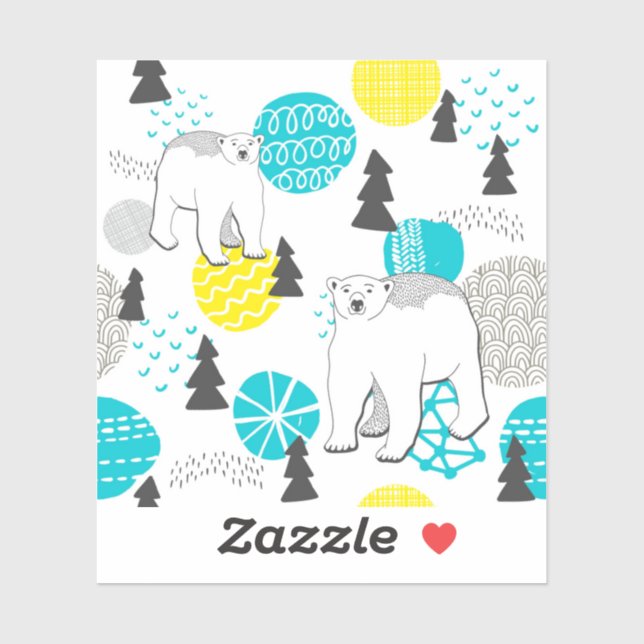 Polar bear sticker (Sheet)