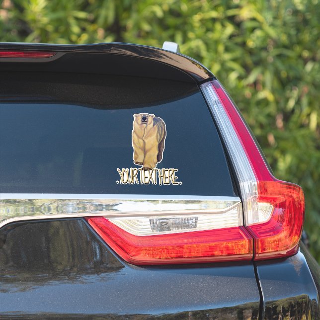 Polar Bear Stickers Personalized Polar Bear  Decal (Car Side)