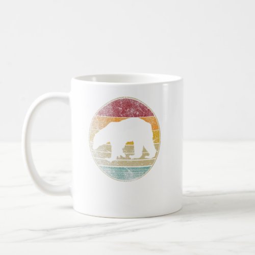 Polar Bear   Sun Retro Vintage Winter Arctic 80s   Coffee Mug