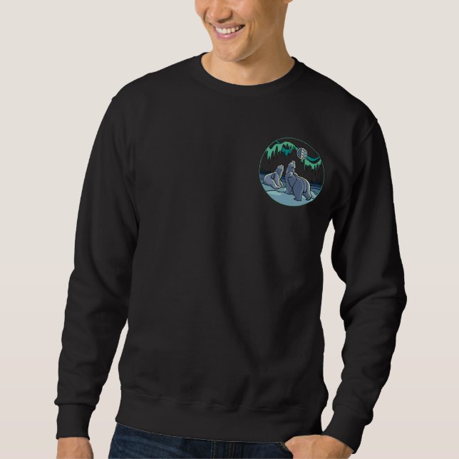 Polar Bear Sweatshirt Wildlife Art Unisex Shirt (Front)