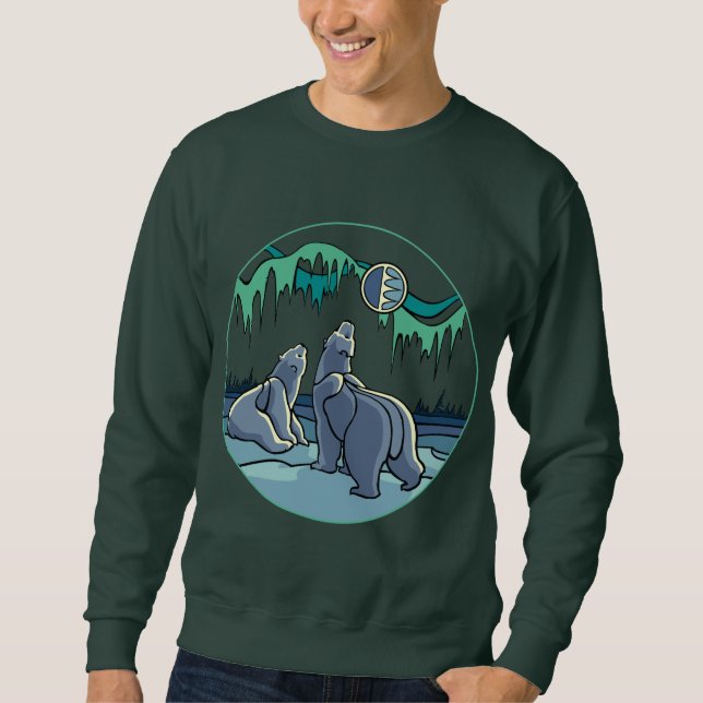 Polar Bear Sweatshirt Wildlife Art Unisex Shirt (Front)
