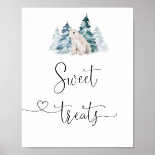 Polar bear Sweet treats poster