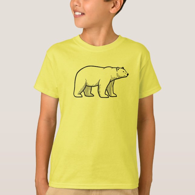 Polar Bear T-Shirt – Minimalist Animal design (Front)