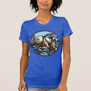 Polar Bear T-shirts Women's Native Bear Art Shirts