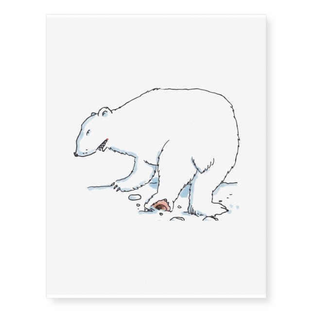 Polar Bear temporary tattoo large (Front)
