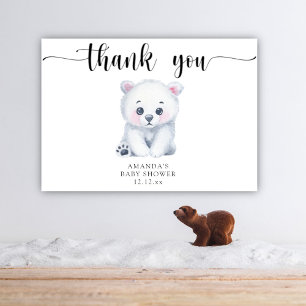 Polar bear - thank you card