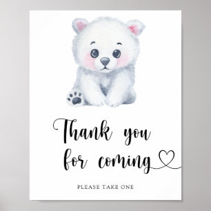 Polar bear - Thank you for coming Poster