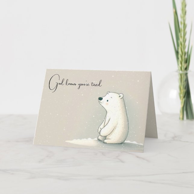 Polar Bear Thinking of You Card (Front)