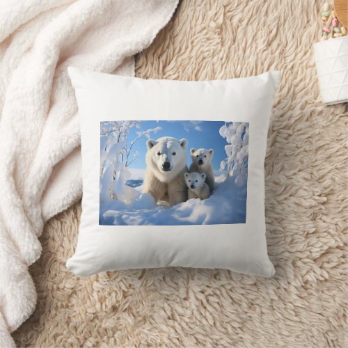 Polar Bear Throw Pillow