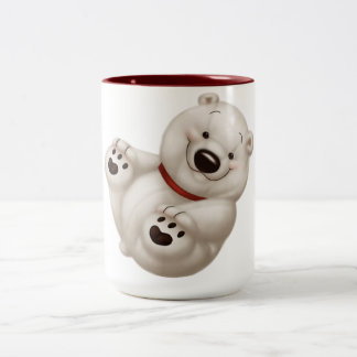 polar bear Two-Tone coffee mug