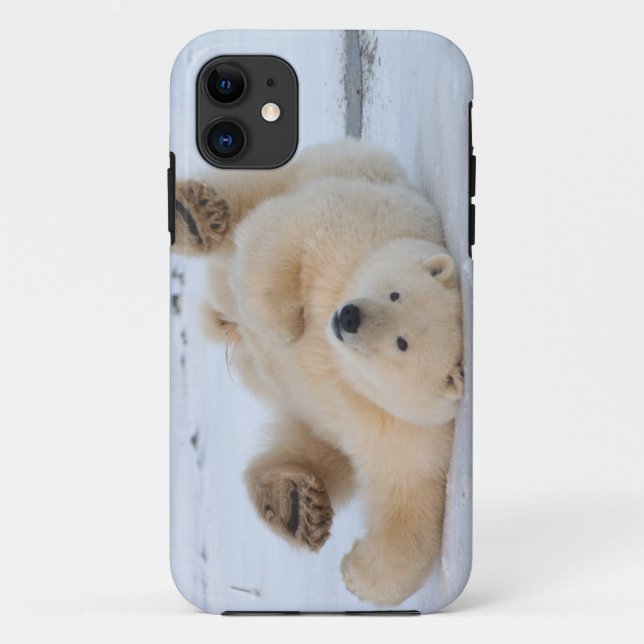polar bear, Ursus maritimus, cub rolling 3 Case-Mate iPhone Case (Back)