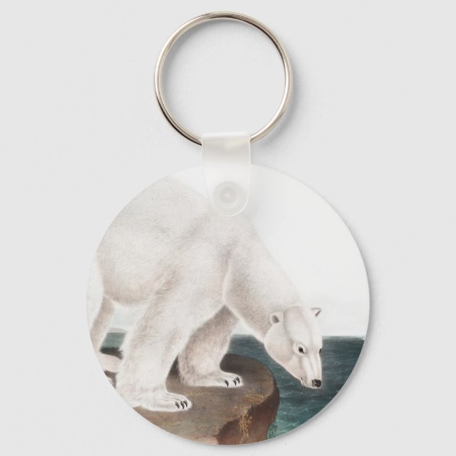 Polar Bear (Ursus maritimus) Illustration Keychain (Front)