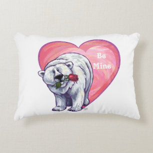 Polar Bear Valentine's Day Accent Pillow