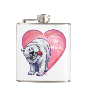 Polar Bear Valentine's Day Flask
