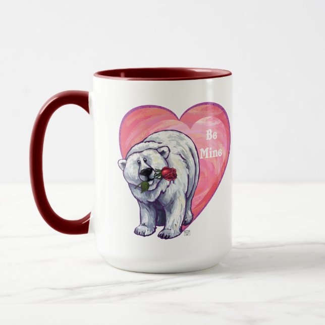Polar Bear Valentine's Day Mug (Left)