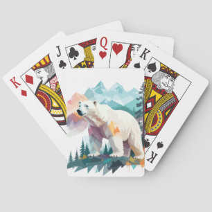 Polar Bear Vector Art Animal Majestic Nature Wild Poker Cards