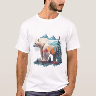 Polar Bear Vector Art Animal Majestic Nature Wild T-Shirt